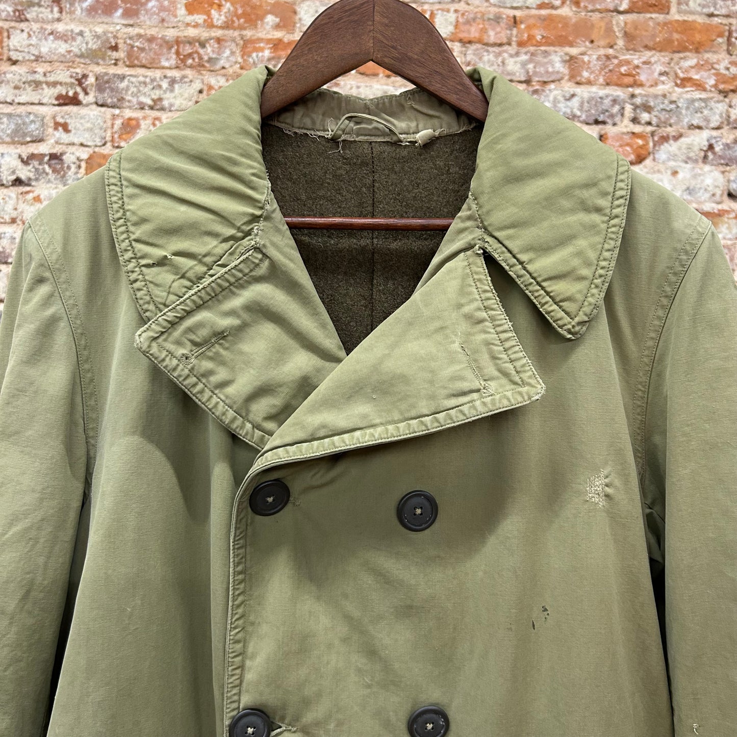 Vintage 1940s Military M43 Mackinaw Jeep Coat Size 38 - Repaired