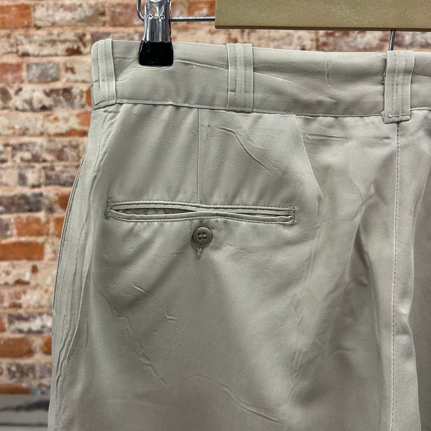 1960s Military Cotton Blend Twill Khaki Pants - 31 x 30