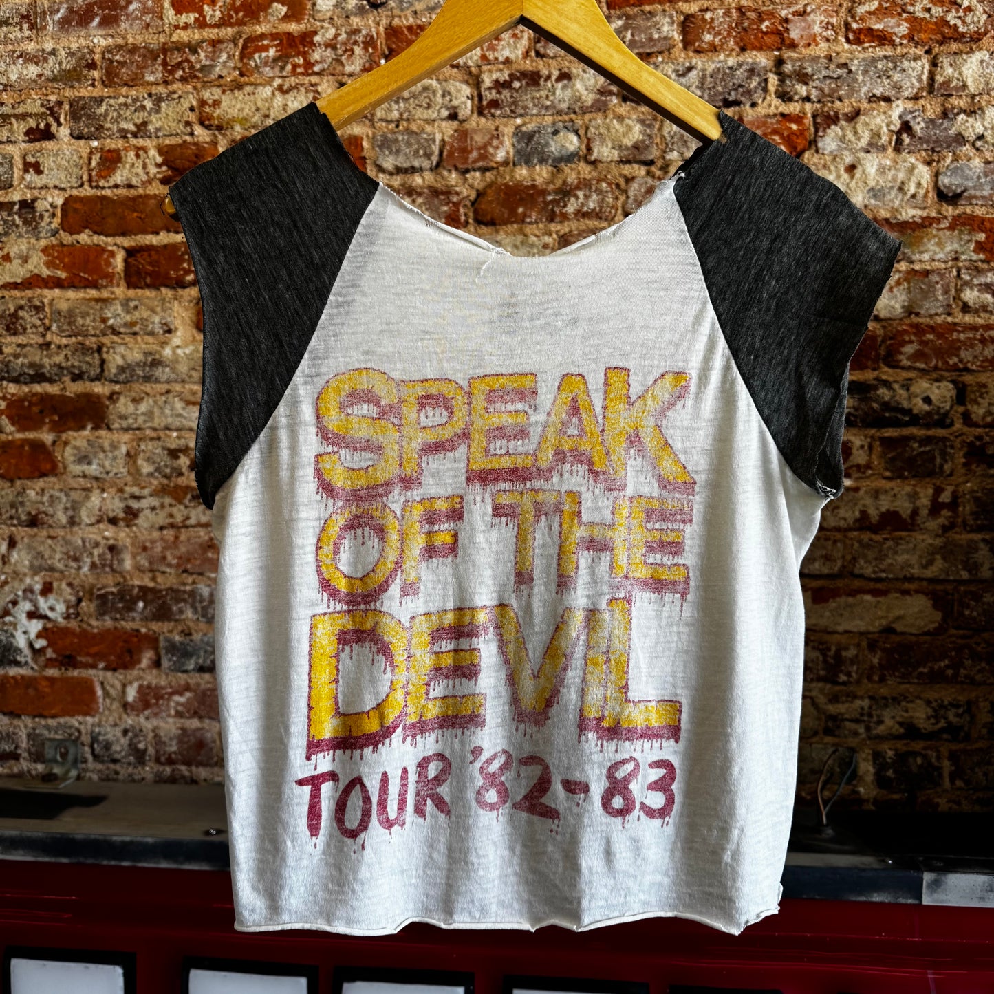 Vintage 1982 Ozzy Osbourne Speak of the Devil Tour Cutoff T shirt Sz M