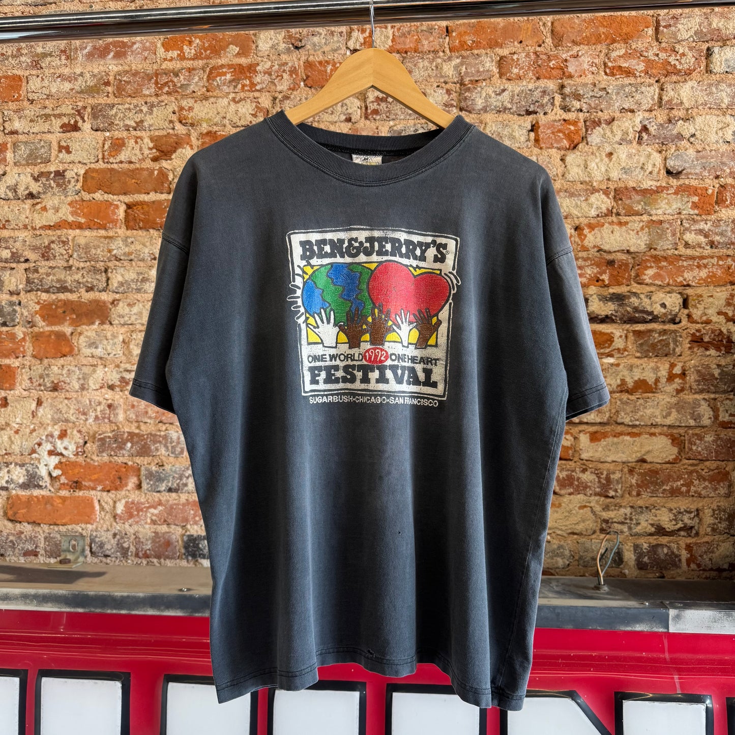 1992 Ben & Jerry’s “One World One Heart Festival” Staff T-Shirt XL