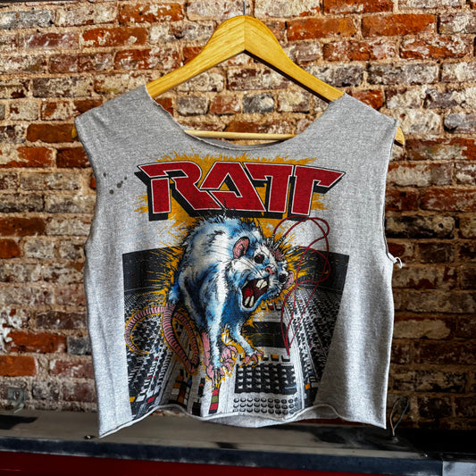 Vintage 1984 Ratt n Roll Cutoff T shirt Sz M
