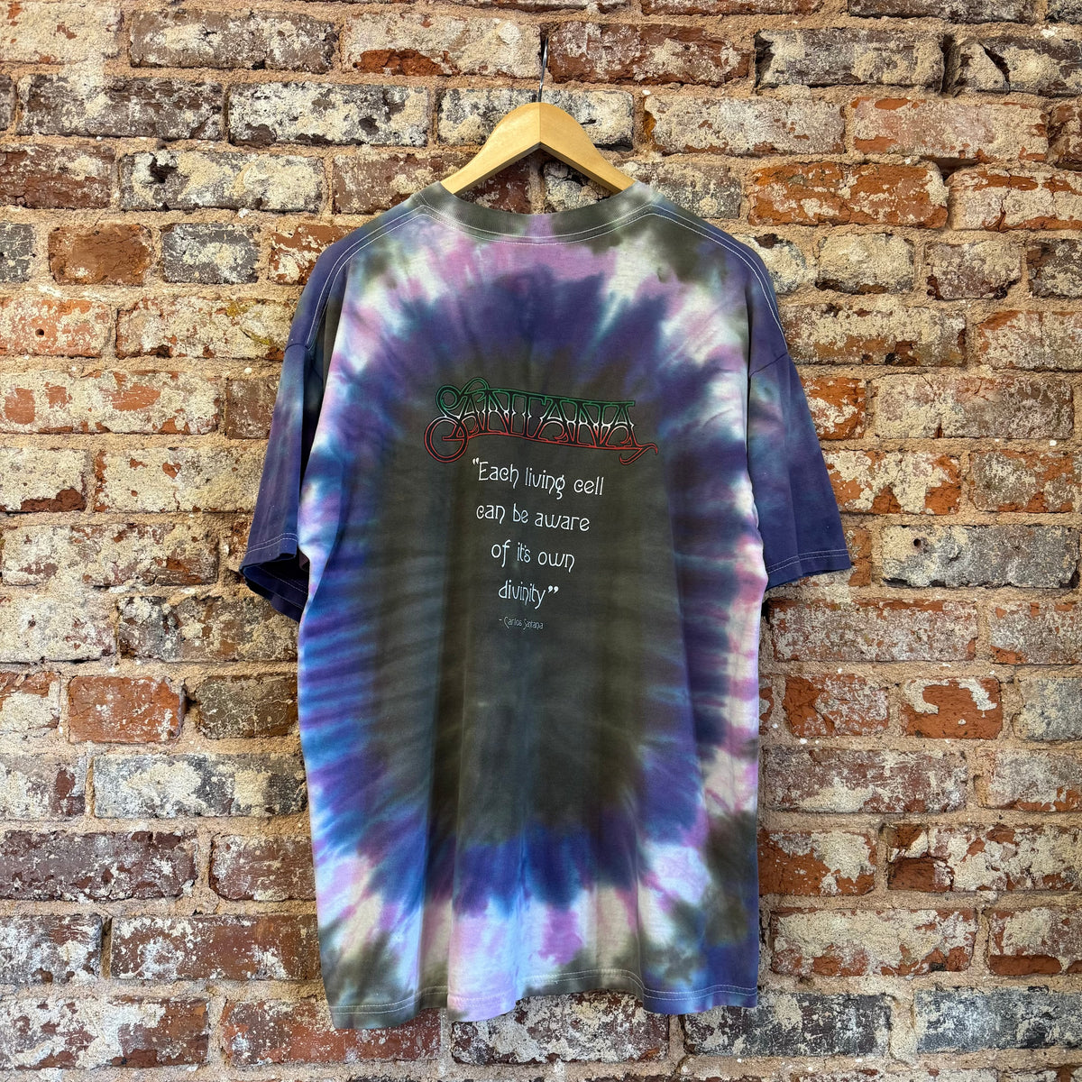 2000 Carlos Santana Tie Dye “River of Colors” T-Shirt XL