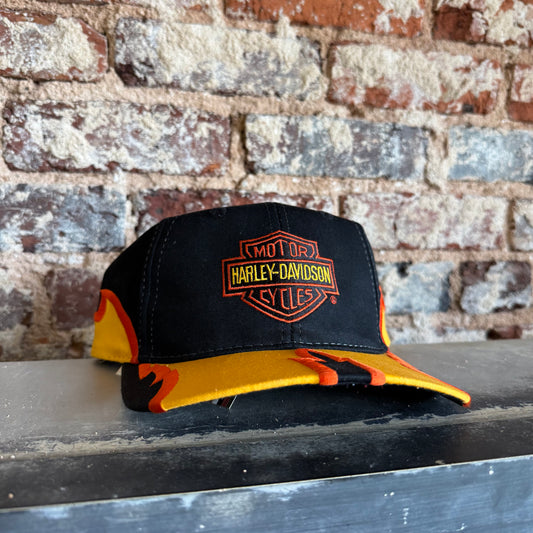 Vintage Harley Davidson Flame SnapBack