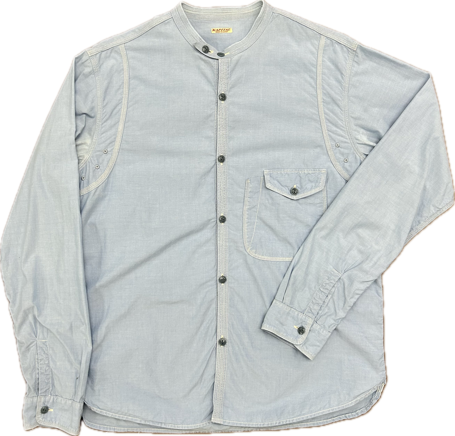 Kapital Band Collar Work Shirt Sz 4