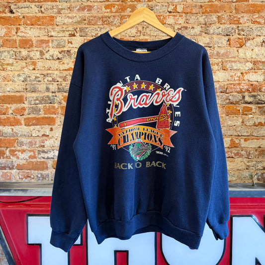 1992 Atlanta Braves Back to Back National League Champs XL