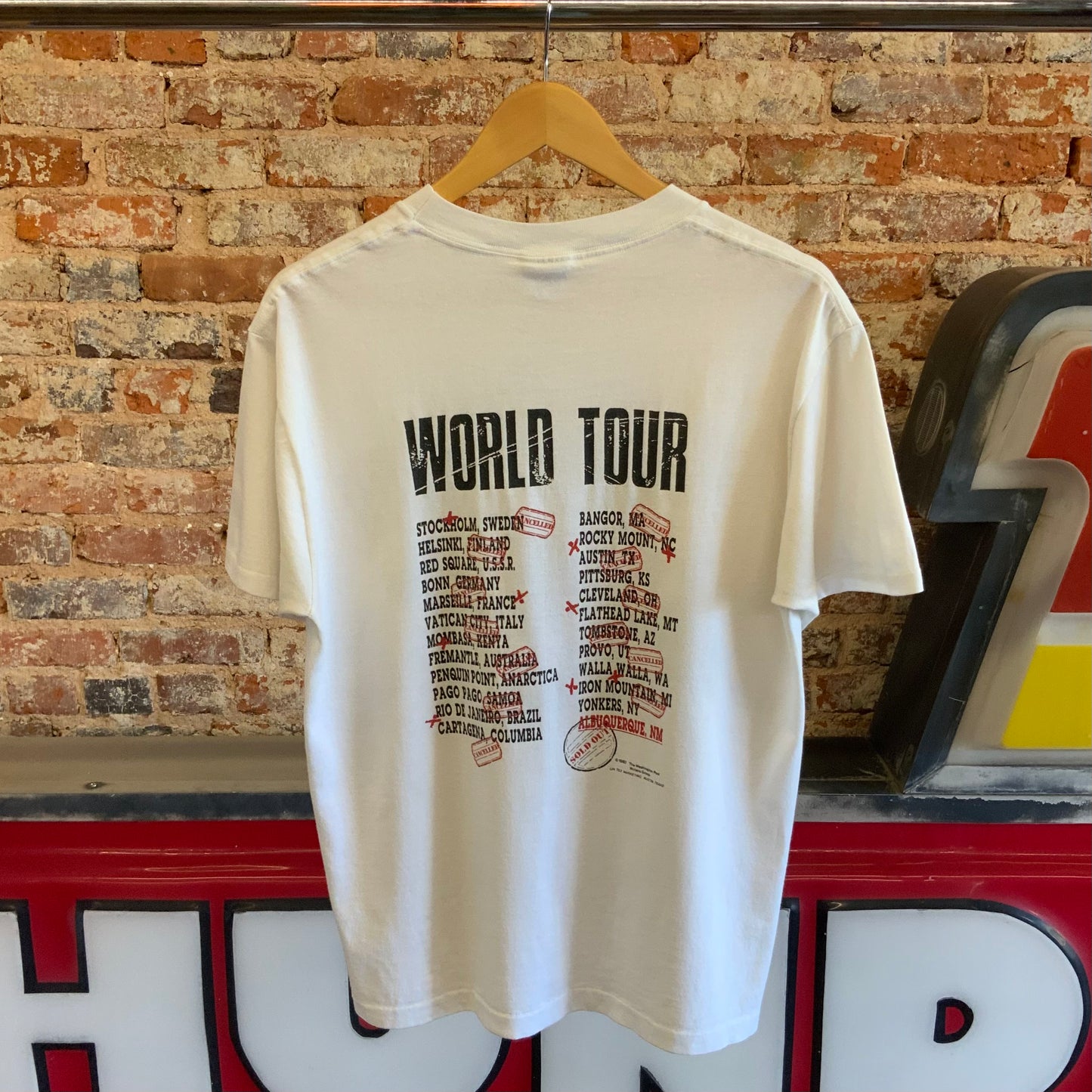 Vintage 1987 Billy And The Boingers World tour T-shirt Sz L