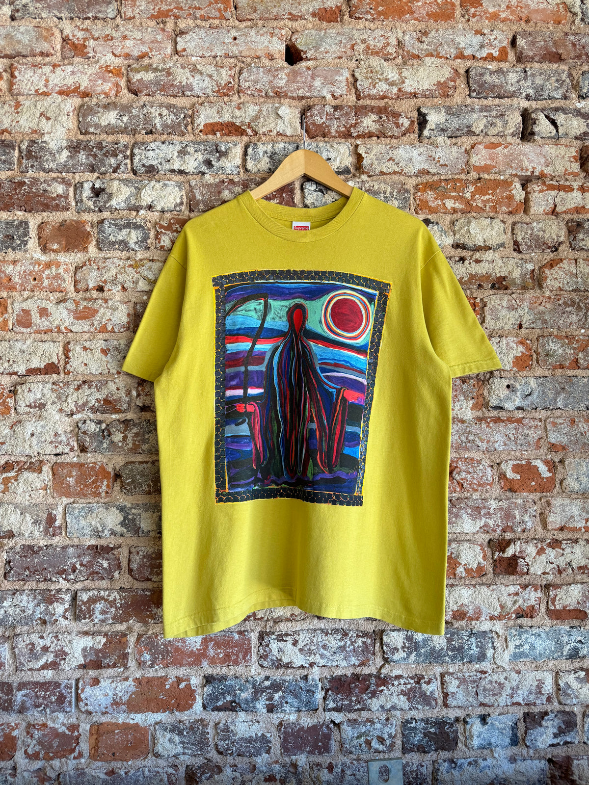 SS19 Supreme Reaper T-Shirt Acid Yellow M