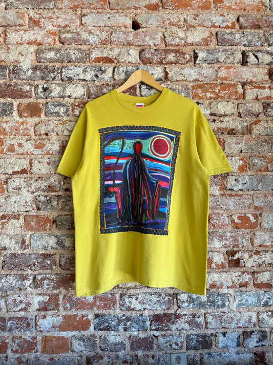 SS19 Supreme Reaper T-Shirt Acid Yellow M