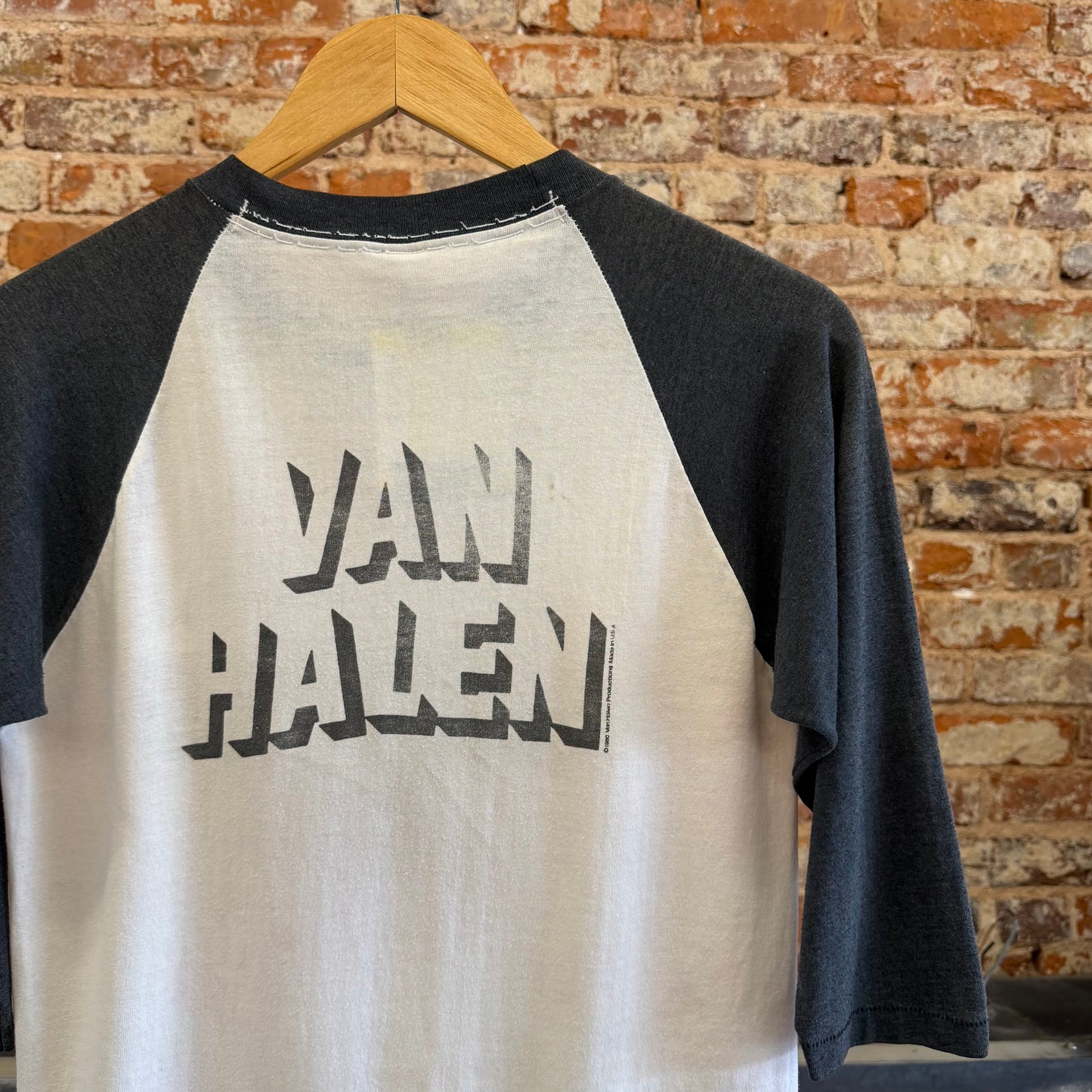 1980 Van Halen “World Invasion” Tour Raglan