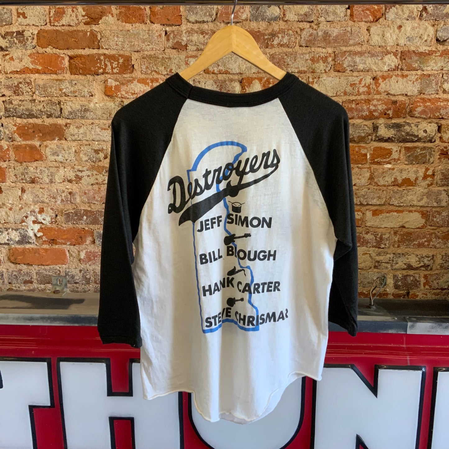 Vintage 1985 George Thorogood & the Destroyers Raglan Shirt Sz L
