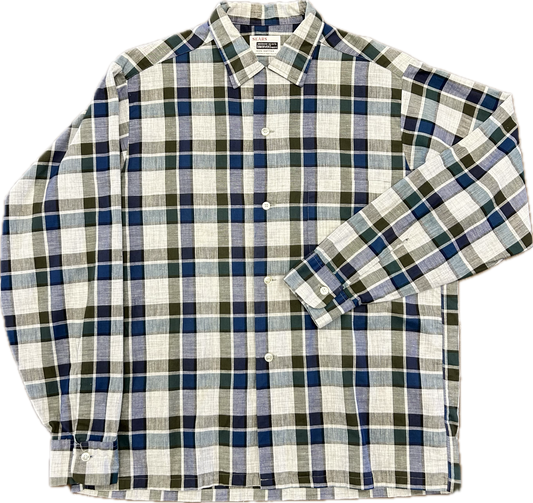 60’s Sears Plaid Cotton Shirt Sz M