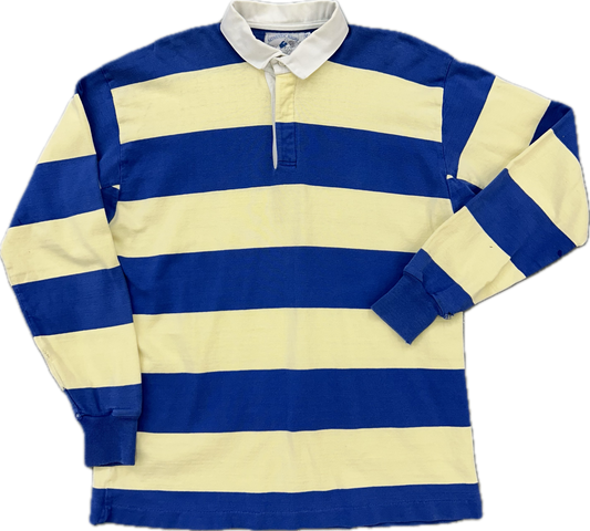 80’s Land’s End Bar Striped Rugby Shirt Sz XL