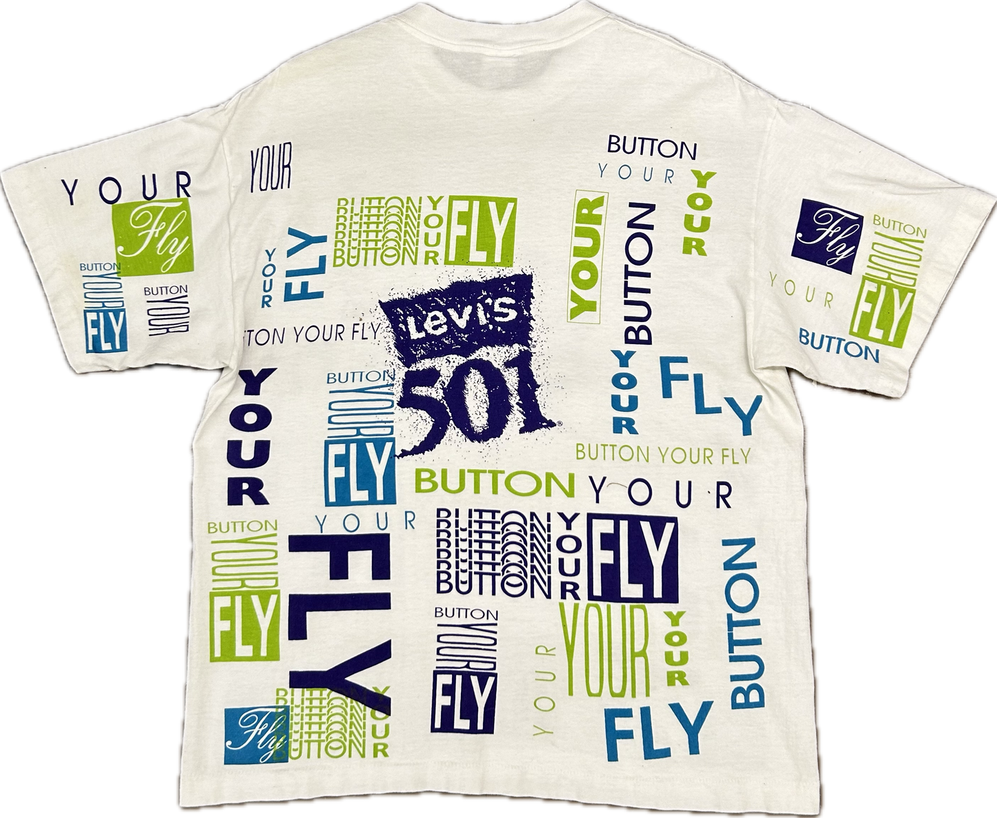 90’s Levi’s 501 ‘Button Your Fly’ Tshirt Sz XL