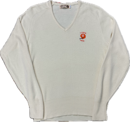 80’s Clemson V-Neck Sweater